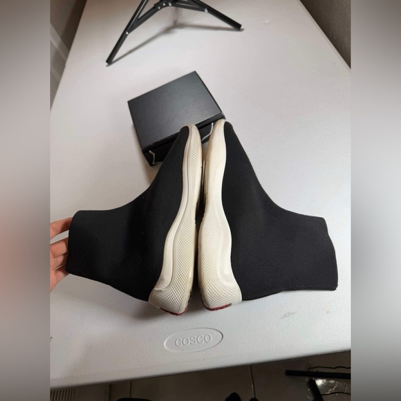 Prada Logo Band Sock Sneaker hi-Top Sock Sneakers Men 7 UK / US 8 - Picture 4 of 13